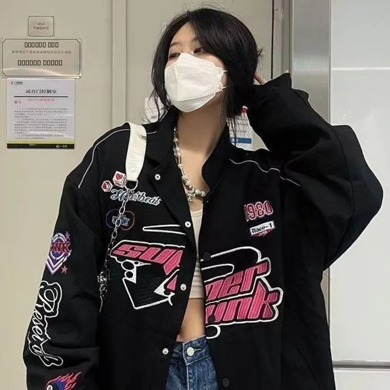 Y2K كنزات نسائية كلاسيكية مطبوعة ملابس الشارع الكورية Harajuku Sle مريحة تناسب هوديس لموسم الخريف #1