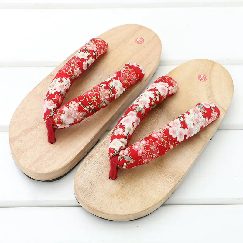 サムライ-男性と女性のための伝統的なゲタ下駄、浴衣、天然木のビーチサンダル、つま先の靴、サンダル、スリッパ