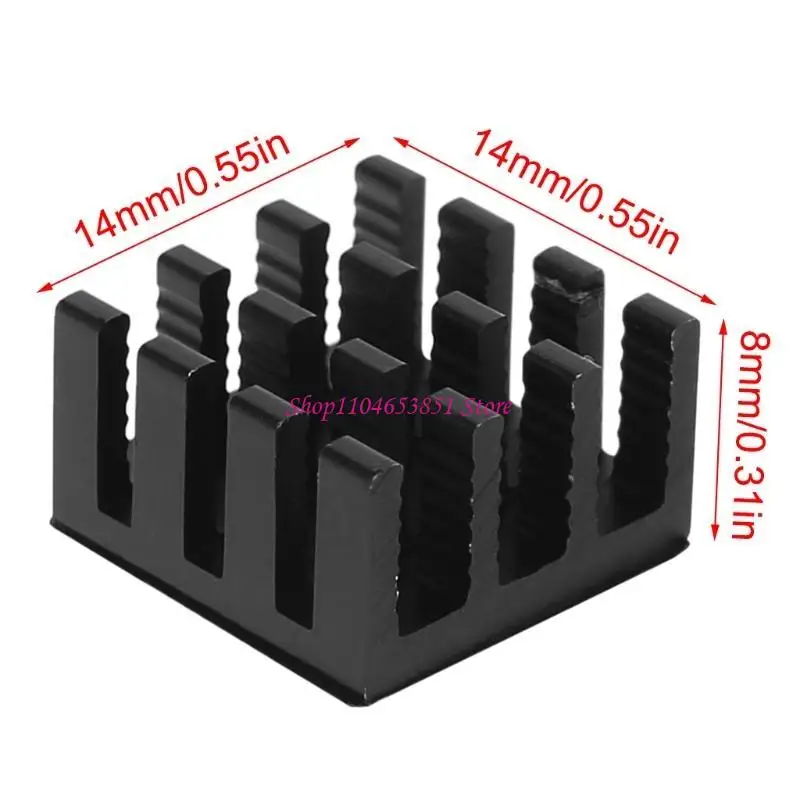 

10pcs 14x14x8mm Aluminum Heatsink Radiator for Electronic Chip LED Cooler
