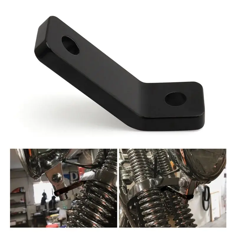 A11M-For Bobber Chopper Motorcycle Black Headlight Mount Bracket Custom Bike DNA Ultima Mid USA Springer Front End Suppor