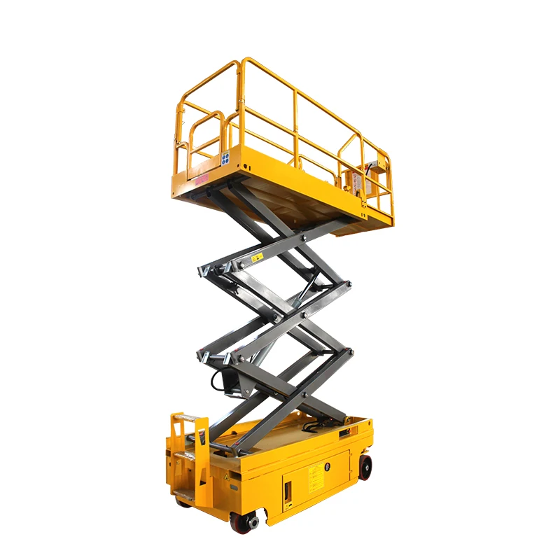6m-12m 300kg Electric Self Propelled Hydraulic Scissor Lift for Construction Maintenance Aerial Working Platform Tool Pro