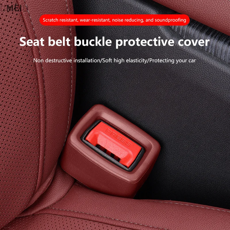 [ME19] 1PC Car Seat Belt Buckle Cover Anti Scratch Seatbelt Button Protector Seat Belt Protection Cover Car Interior Accessories