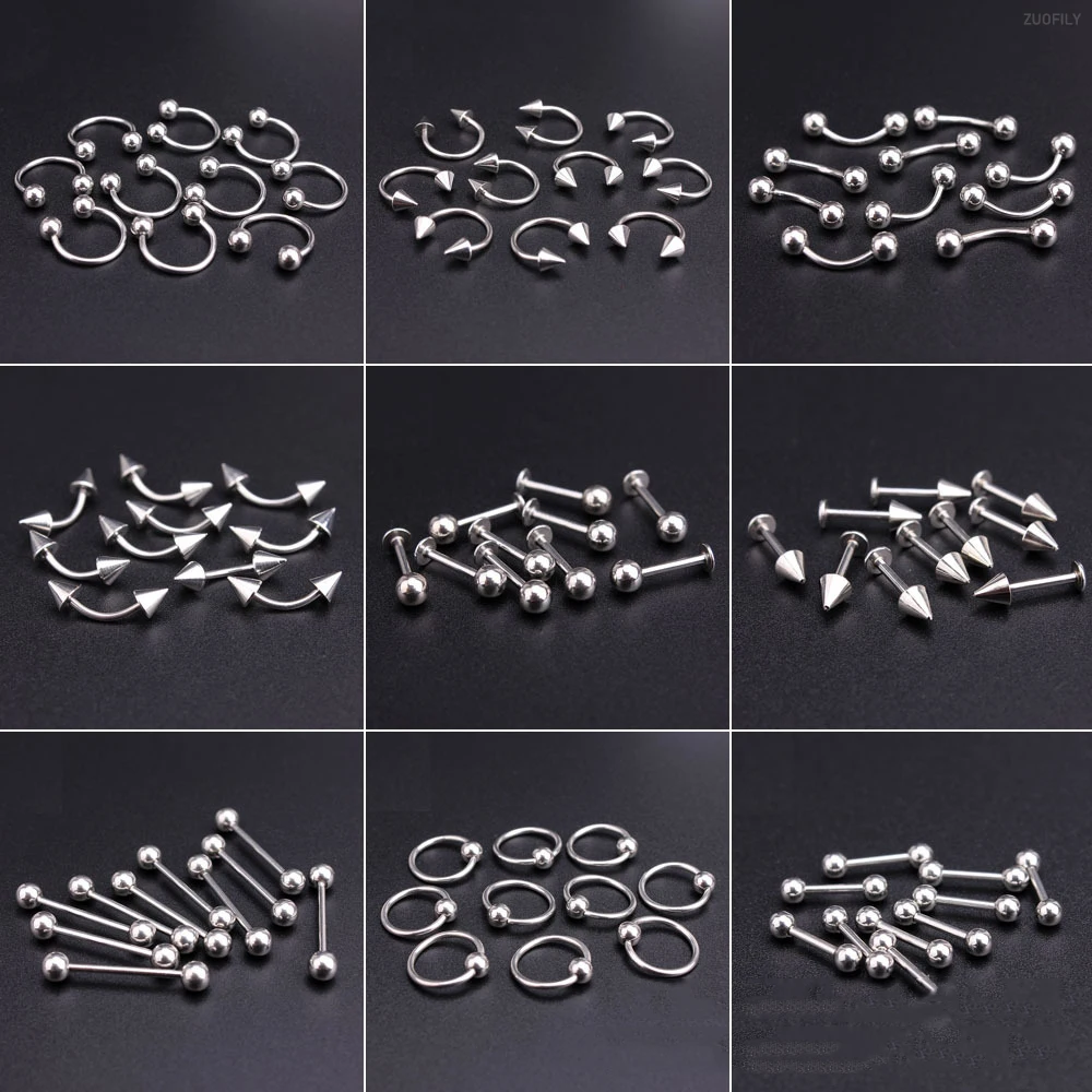 

10pcs/lot Metal Curve Nail Charms Piercing Design Ring Jewelry Hand Drill Punk Style Nails Art Decoration