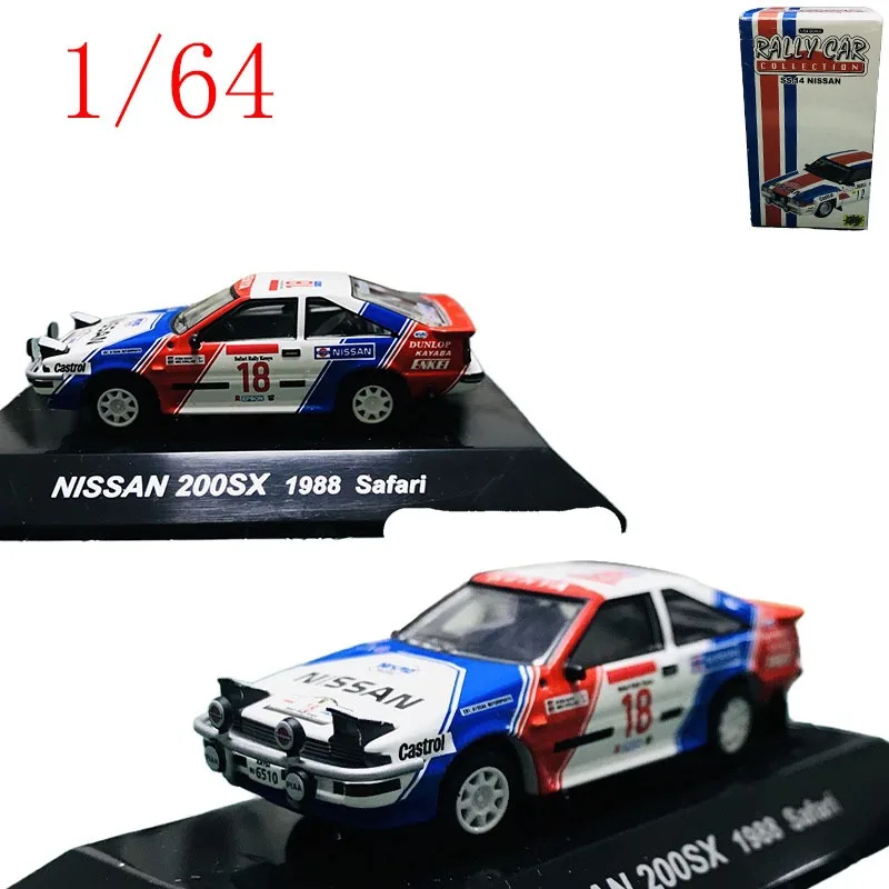 

CMS Diecast 1/64 Scale Nissan Silvia 200SX 1988 Safari Rally Car Alloy Car Model Toys for Boys Gift