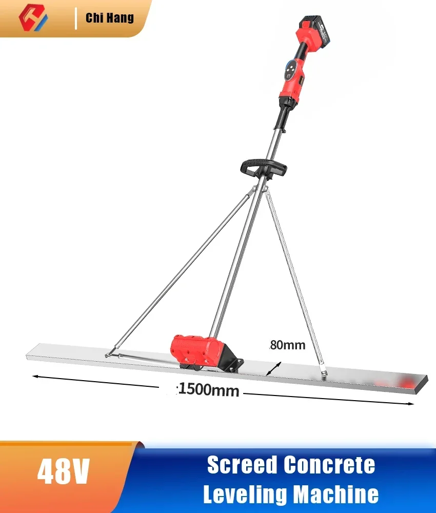 Righello vibrante per calcestruzzo Levigatrice stradale Vibratore elettrico al litio Cazzuola elettrica Lucidatura Righello Livellante