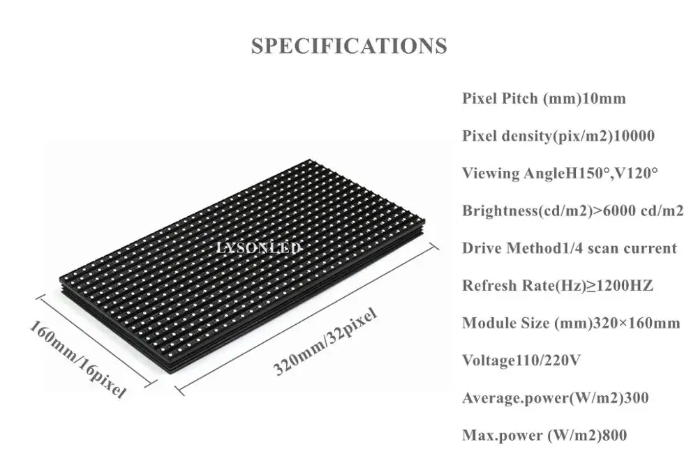 Imagem -05 - Desconto P10 ao ar Livre Led Painel Cor Cheia Módulo de Exibição Smd 3in1 Rgb