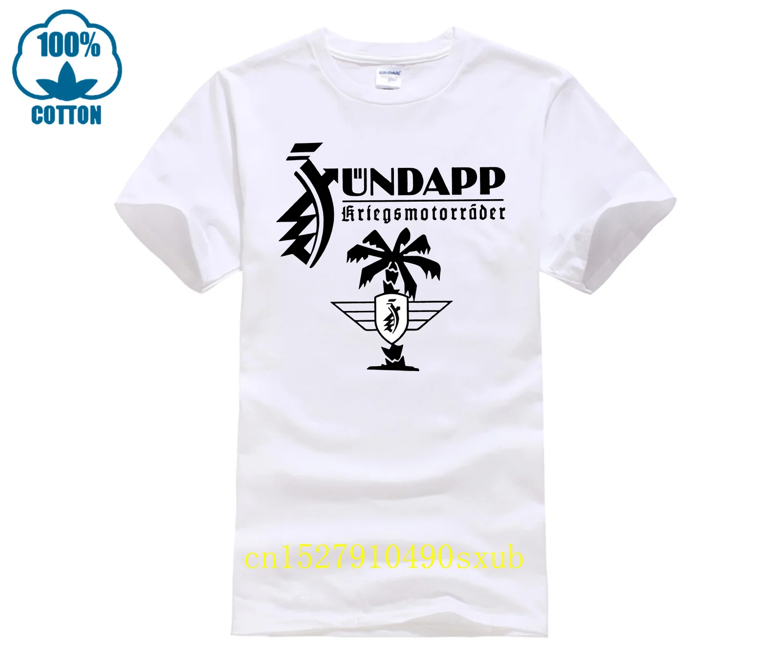 T Shirt ZUNDAPP WW2 German military motorcycle Sand