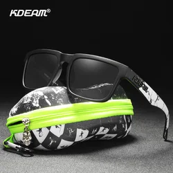 KDEAM All Black Men's Sunglasses Polarized And UV400 Protection Lens Driving Fishing Glasses Mirror With Complete Package