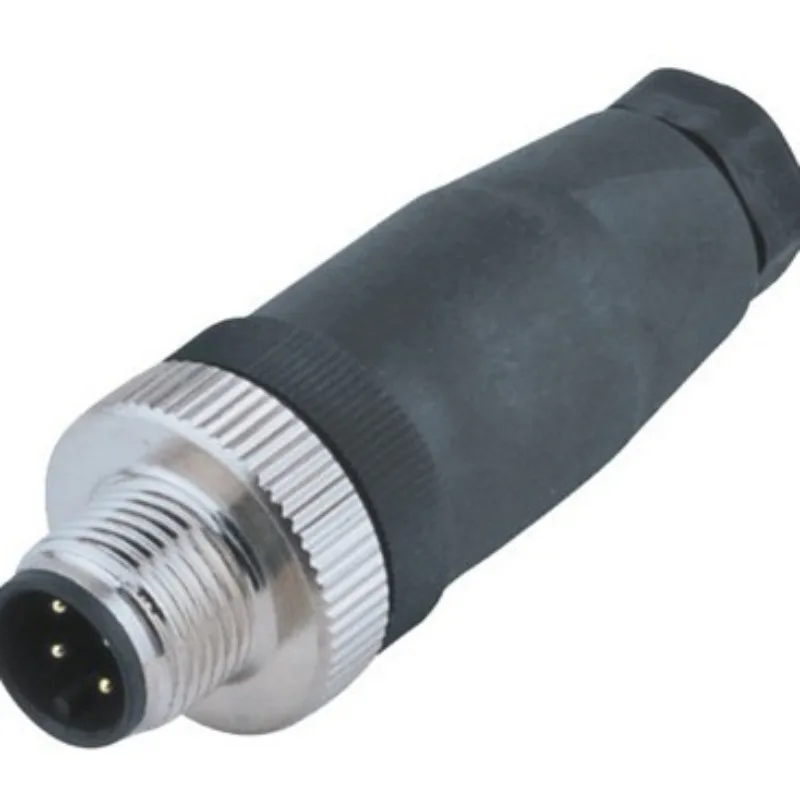 M12 Circular Sensor Connector, Solderless Screw Terminal Aviation Plug, Male & Female, IP67 Waterproof, 4/5/8/12 Pin