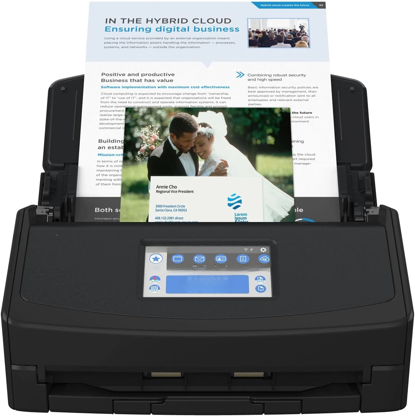 

iX1600 Wireless or USB High-Speed Cloud Enabled Document, Photo & Receipt Scanner with Large Touchscreen