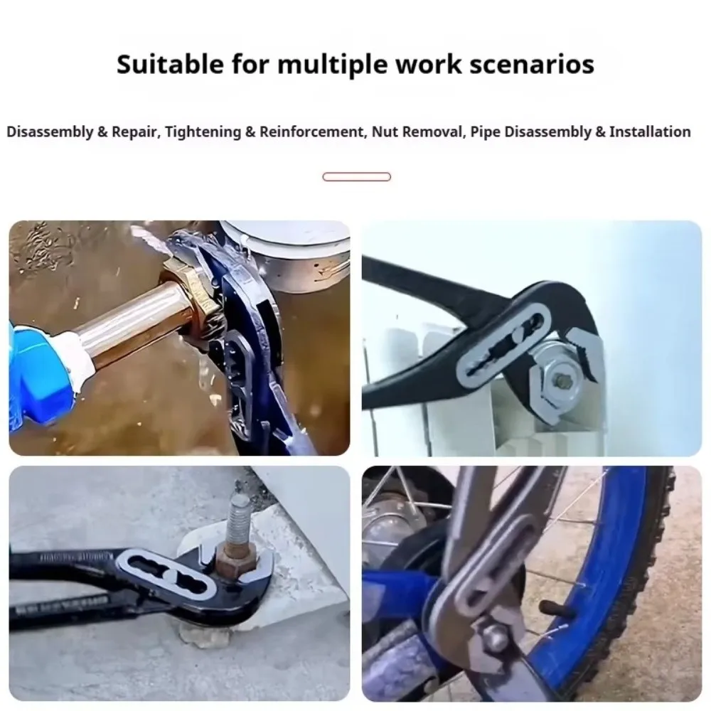 Multi Position Water Pump Pliers Plastic Coated Handles Quickly Adjustable Groove Joint Pliers Serrated Jaws Clamp Type Spanner