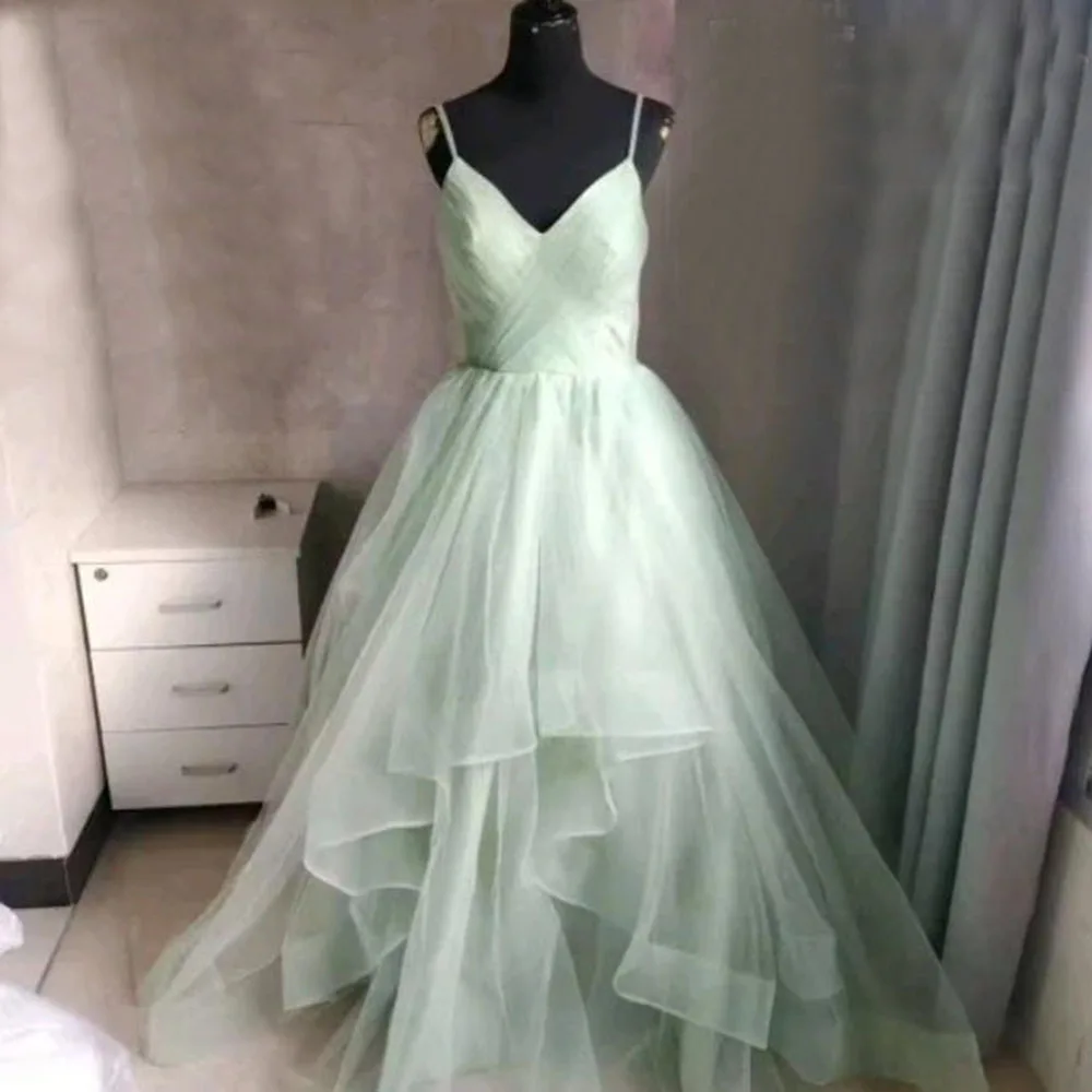

ZJ9460 2025 Elegant Club Banquet Strap Dress Vocal Art Exam Senxi Colorful Silk Fairy Air Silk Dress Hosting Evening Dress