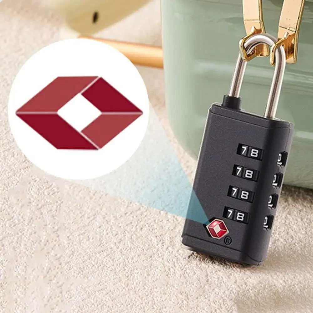 New TSA 4 Digit Combination Lock Anti-theft Security Tool Customs Password Lock Cabinet Padlock for Travel