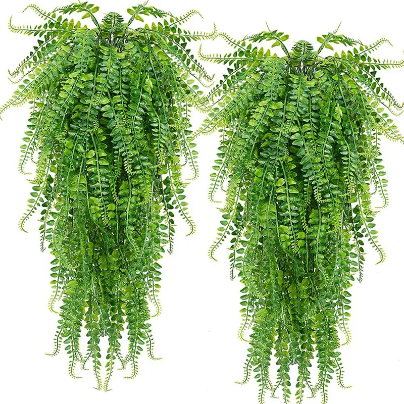 85cm Persian Fern Leaves Leaf Vines Hanging Artificial Plant Plastic Grass Wedding Party Wall Balcony Decoration Garland