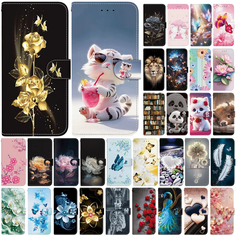 For Samsung S24 FE Case Wallet Holder Phone Case For Funda Samsung Galaxy S24 fe S 24 Ultra s24 plus Cover Fashion Leather Etui