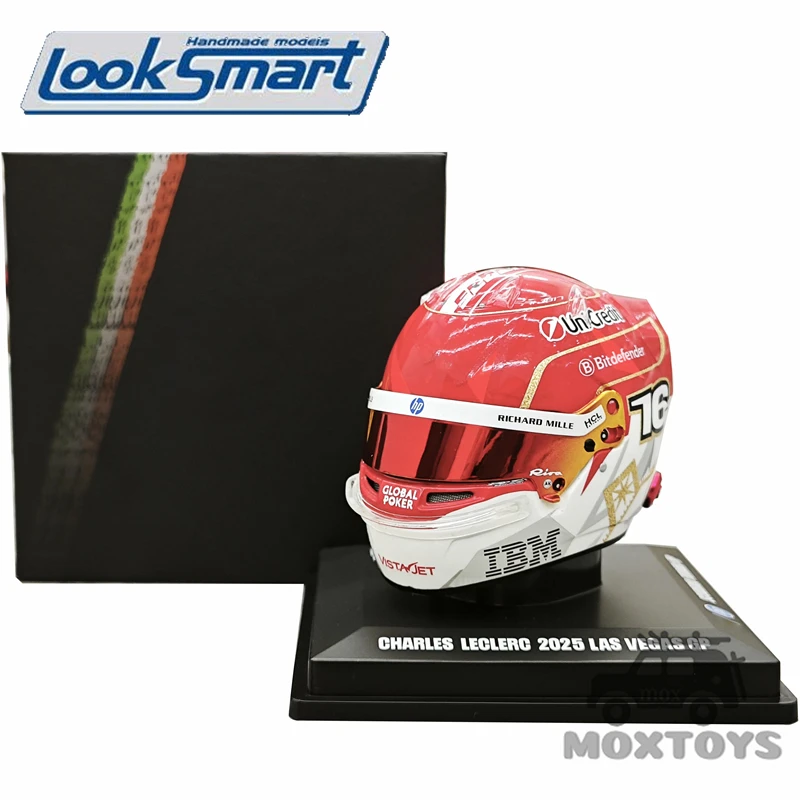 Looksmart 1:5 SCUDERIA HP 2025 LAS VEGAS GP CHARLES LECLERC helmet Model