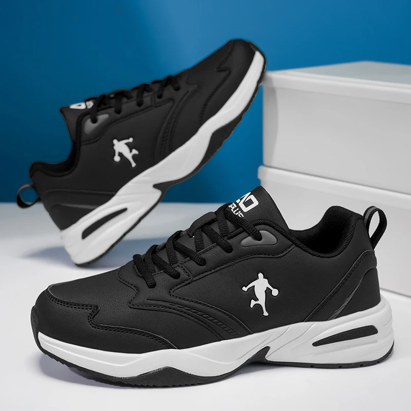 أحذية رياضية وترفيهية، أحذية رجالية، أحذية ماراثون كبيرة الحجم مبطنة بالهواء، مطاط منسوج لجميع المواسم، مقاومة للاهتراء، مضادة