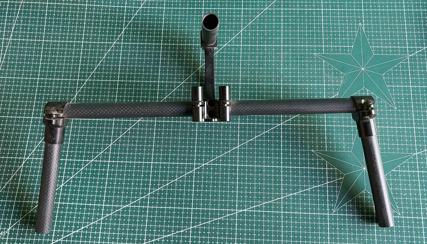 Carbon Fiber CNC Aluminum Alloy Handheld Gimbal Carrying Handle Assembly parts for DIY, Width 34CM-38CM, Tube Diameter 16MM-20MM