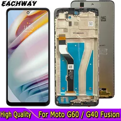 For Motorola G60 LCD PANB0001IN PANB0013IN Display Touch Screen Digitizer Assembly For Moto G40 Fusion PANV0001IN /0005 / 0009