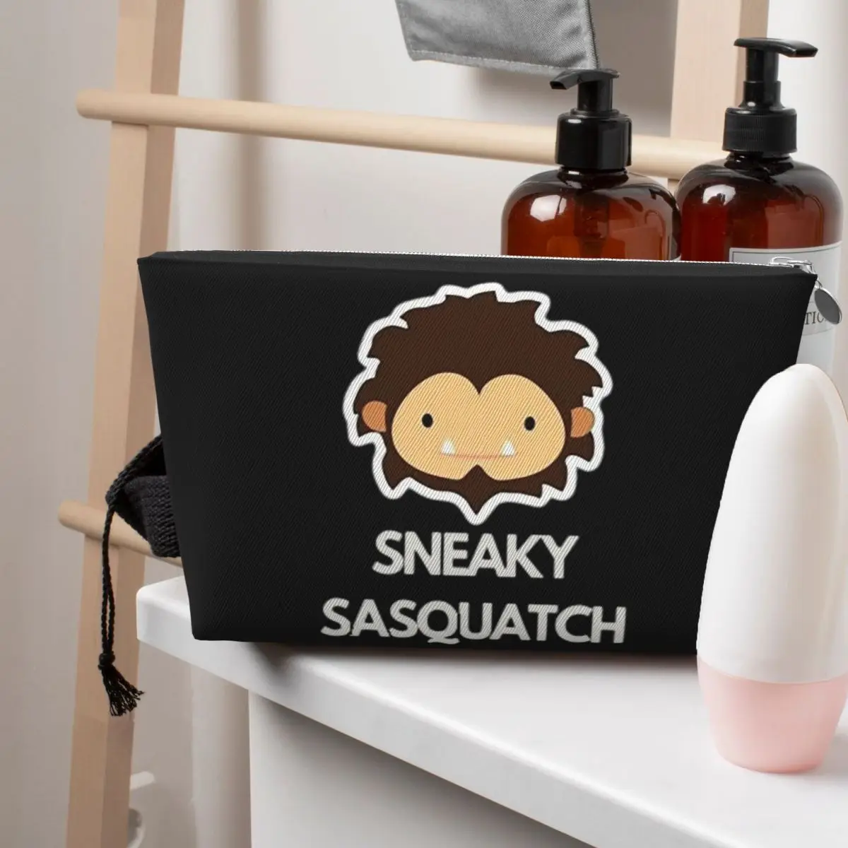 

Sneaky Sasquatch Women Cosmetic Bags Travel Makeup Organizer Pouch Toiletry Storage Dopp Kit Box