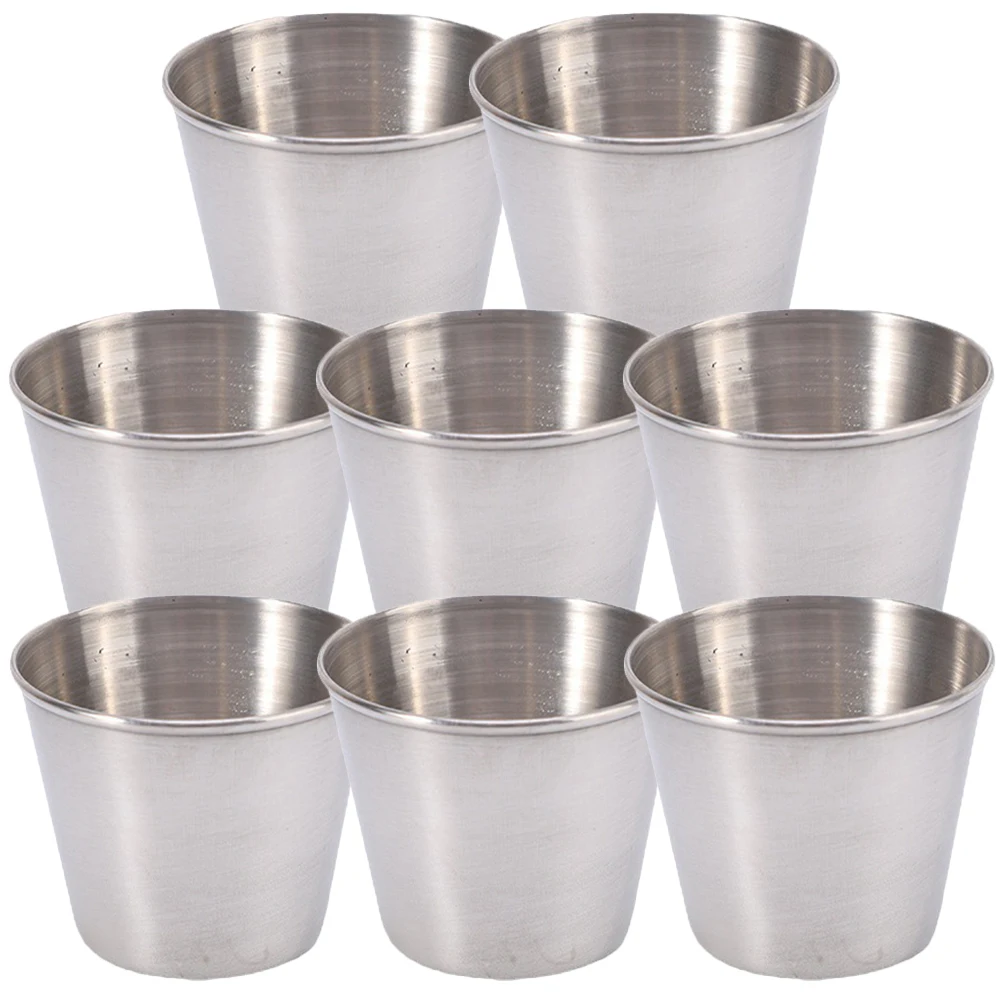 

8 Pcs Glass Portable Metal Cup Cups Picnic Stainless Steel Tumblers Accessories Camping Outdoor