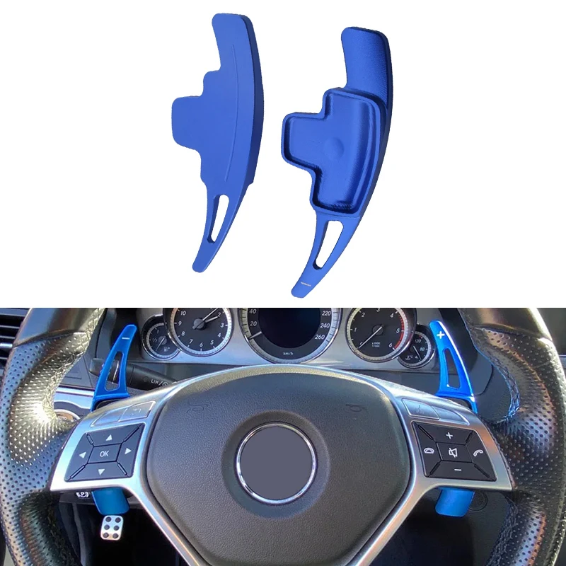 

2Pcs Aluminium Alloy Car Steering Wheel Paddle Shift Extension for Mercedes-Benz A-Class B/E/R/M Class GLK GL SLK Left+Right