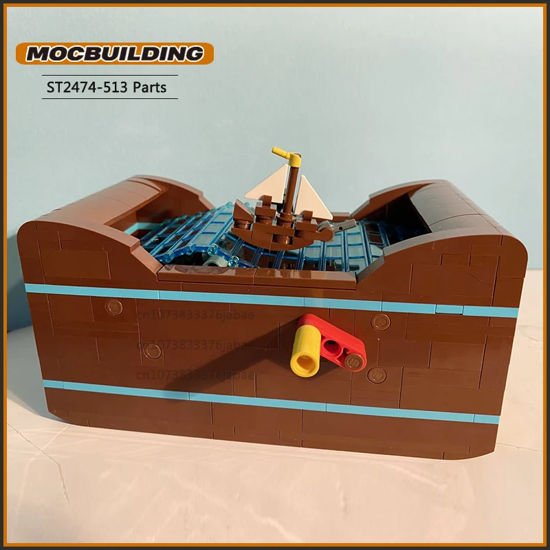 Blocs de construction MOC, jouets créatifs, bateau sur la mer, technologie d'assemblage, briques, Puzzle, Collection, cadeau d'anniversaire, cadeaux de noël pour enfants