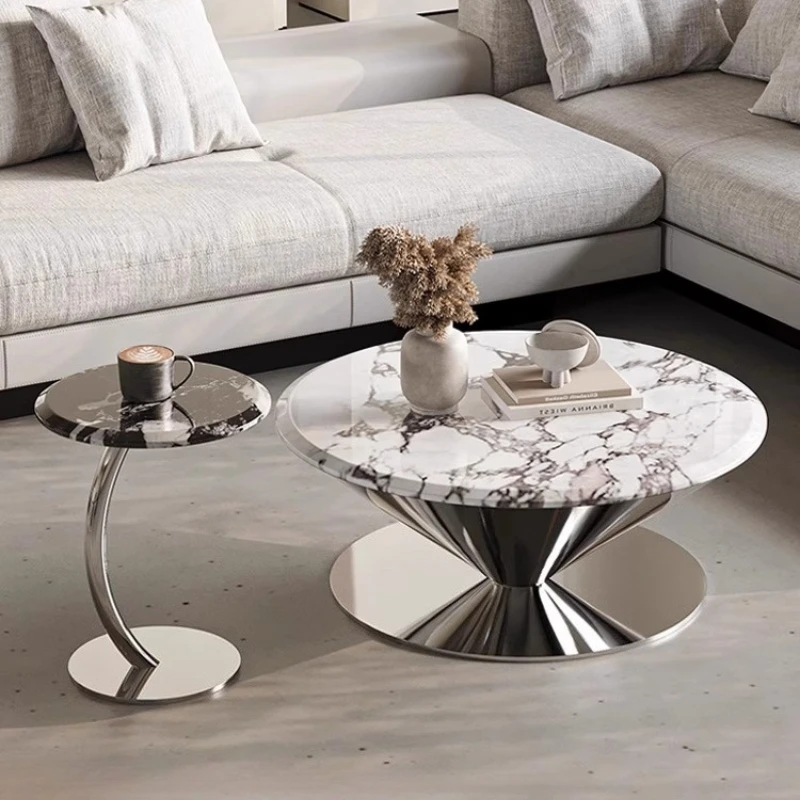 

Italy Designer Luxury Coffee Table Living Room Modern Minimalist Home Coffee Table Round Unique Tavolino Soggiorno Furniture