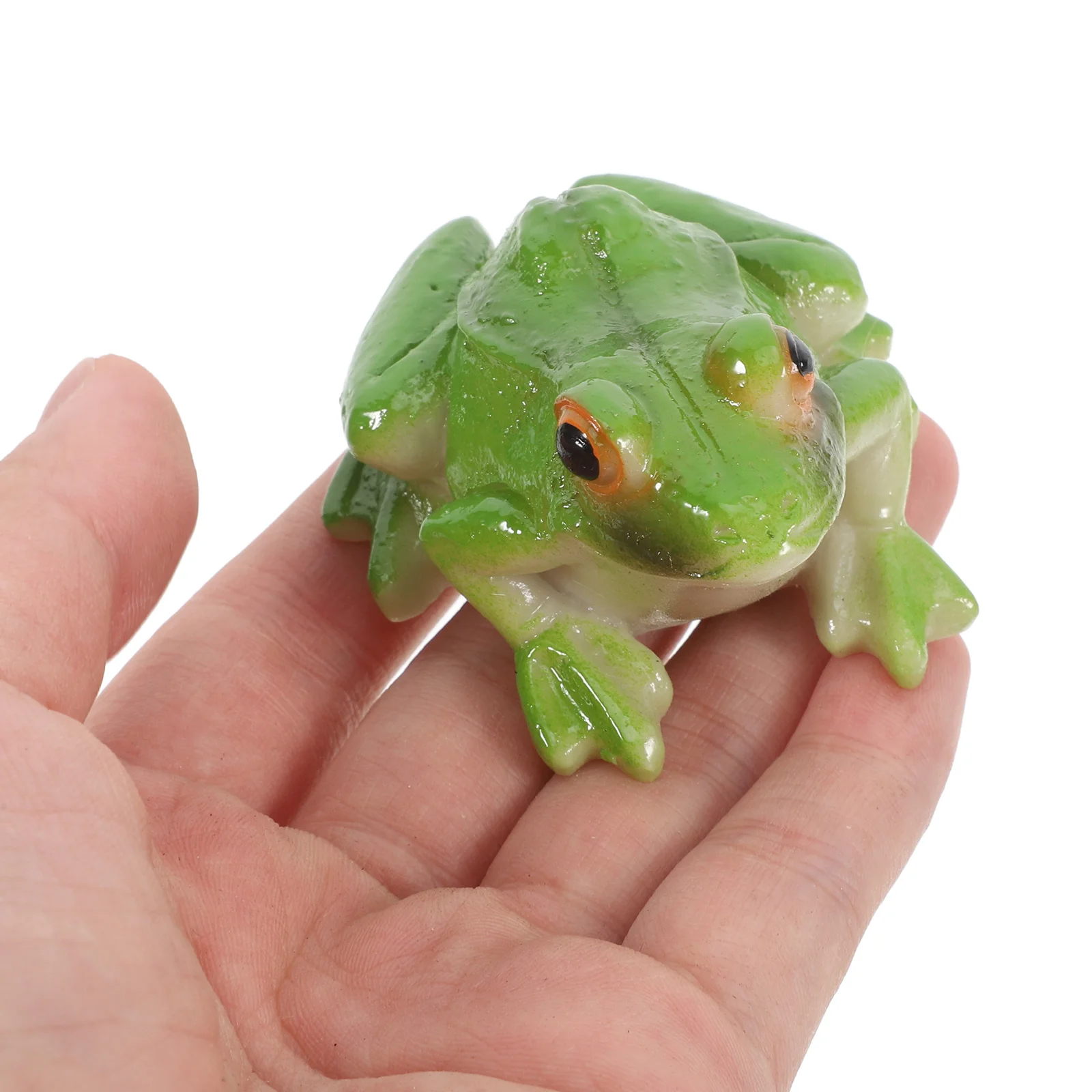 4 قطعة في الهواء الطلق الراتنج الضفدع السلاحف حديقة الحيوان الحلي تماثيل صغيرة للفناء ساحة المشهد الصغير الديكور الراتنج الضفدع تمثال #5