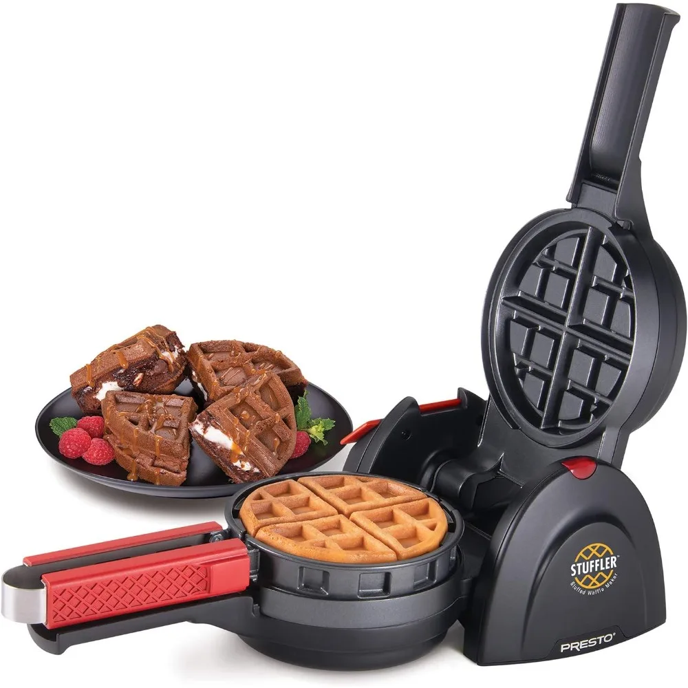 Stuffler Stuffed Waffle Maker, Bélgica, Grande, Preto, 03512