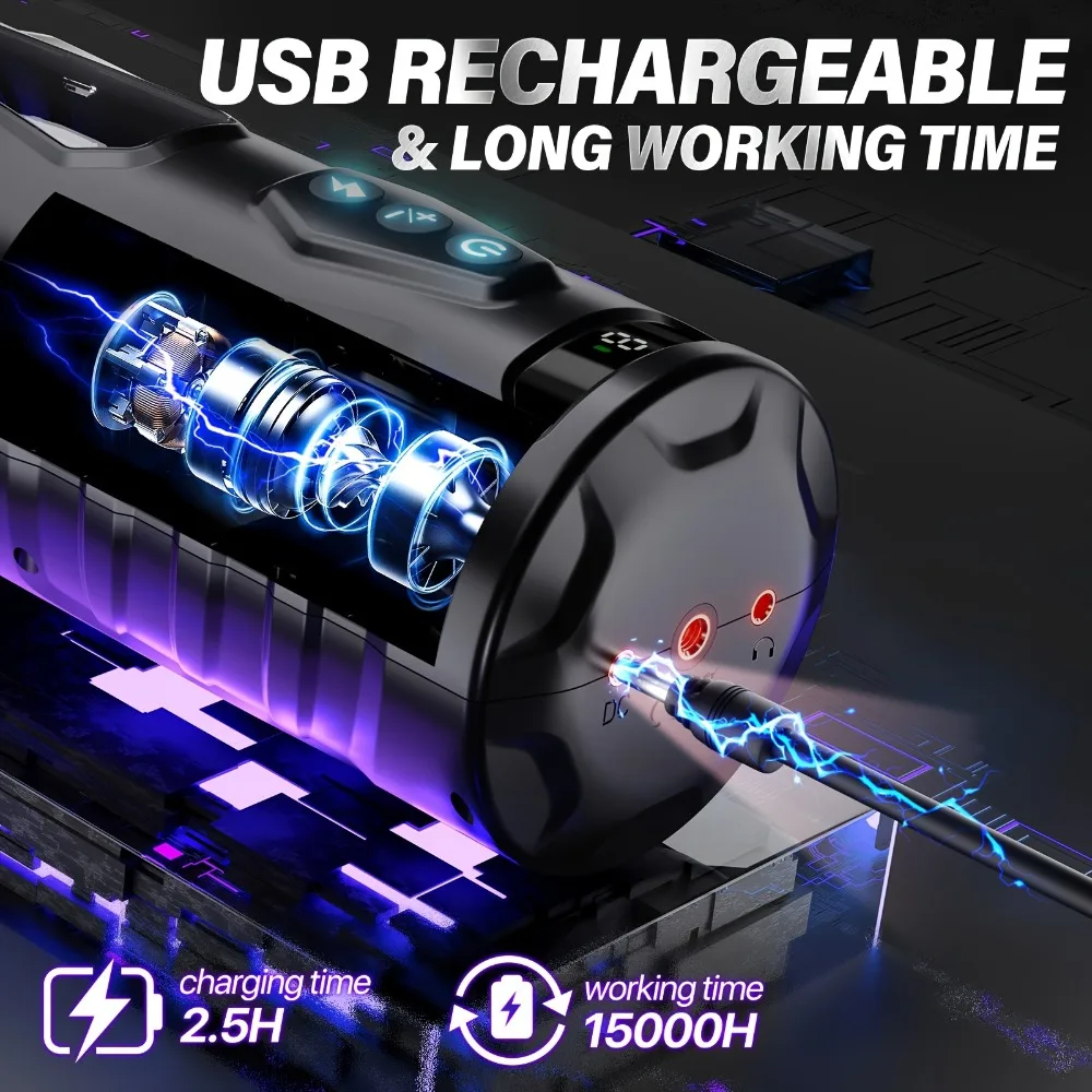 جهاز استمناء ذكر آلي تلسكوبي دوار كأس حشفة محفز مضخة القضيب آلة الجنس الكبار للرجال السلع المثيرة