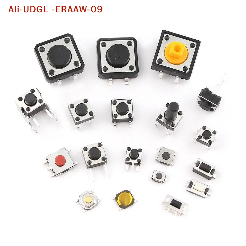 

Платформа Arduino, 125 шт., набор кнопок Micro Tact: 25 типов микропереключателей, размеры SMD DIP 2*4 3*6 4*4 6*6 12*12