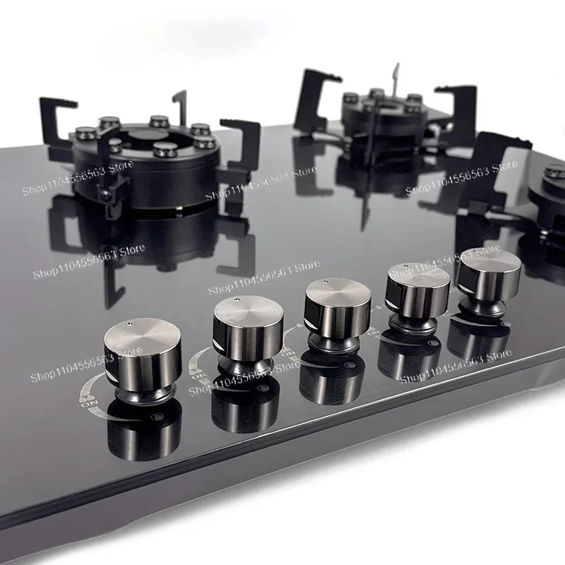 

5-Burner Gas Stove Hob - Glass Top Gas Cooktop for Multi-Dish Cooking