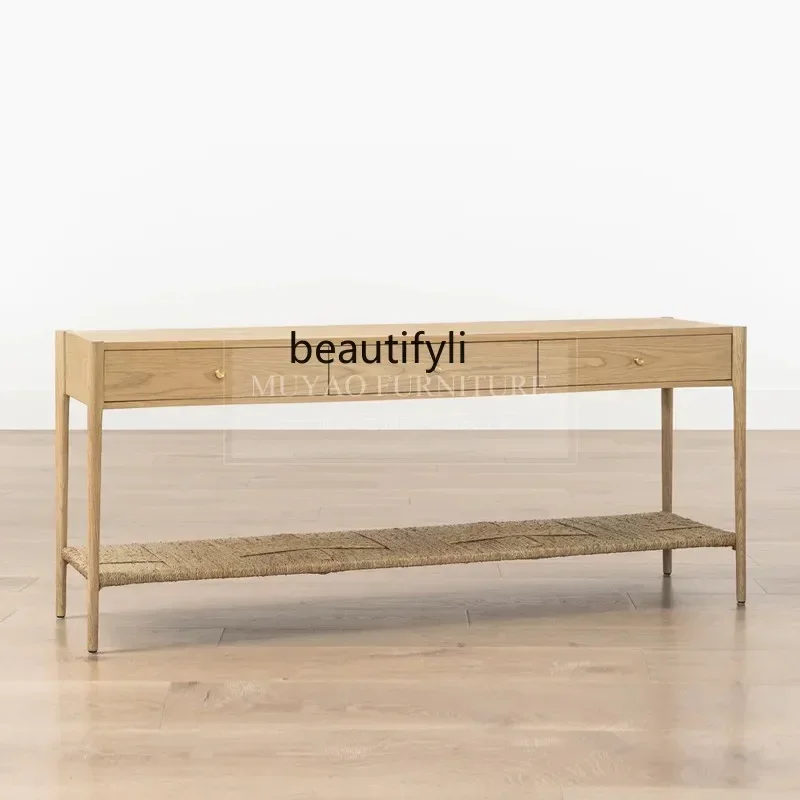 

ss1001 American solid wood entrance table sofa back table modern simple decorative table