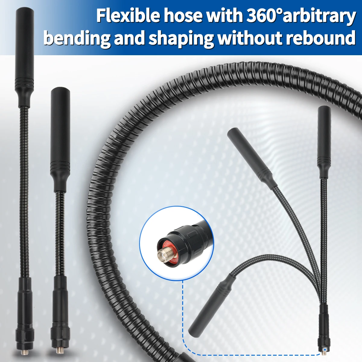 AR-168 Goosenecek Tactical Antenna Dual Band SMA-Female For Quansheng UV K5 K5(8) K6 Baofeng UV-5R BF-888S UV 5RH 21 17 Pro K61