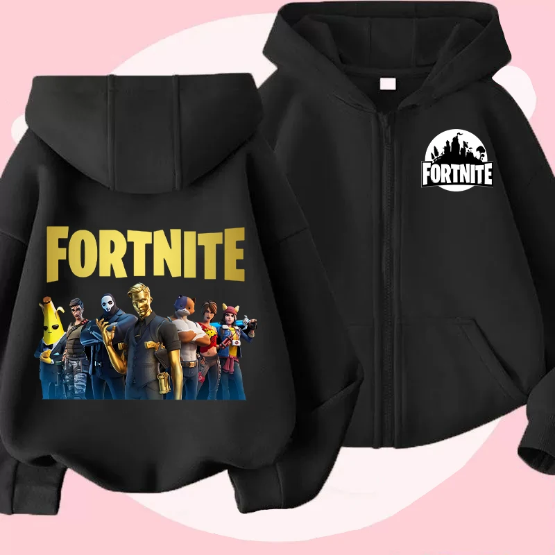 Новые детские толстовки Fortnites, пальто, толстовка на молнии с принтом персонажей мультфильмов, детская осенняя куртка, зимняя детская одежда для мальчиков