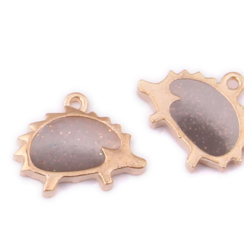

8 Pcs Hedgehog Earrings DIY Charm Pendant for Bracelet Animal Jewelry Making Pendants European and