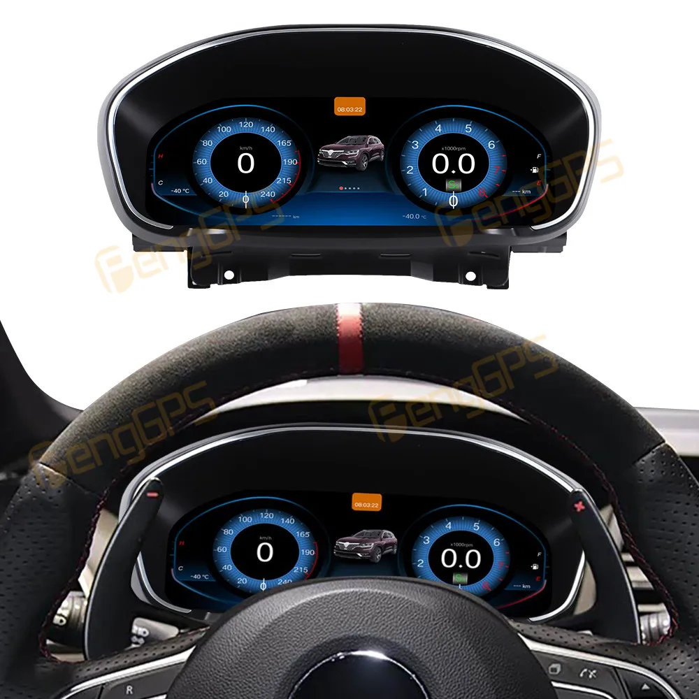 

For Renault Megane Koleos 2016-2023 Car LCD Dashboard Digital Cluster Virtual Cockpit Instrument Speedometer Multifunctional