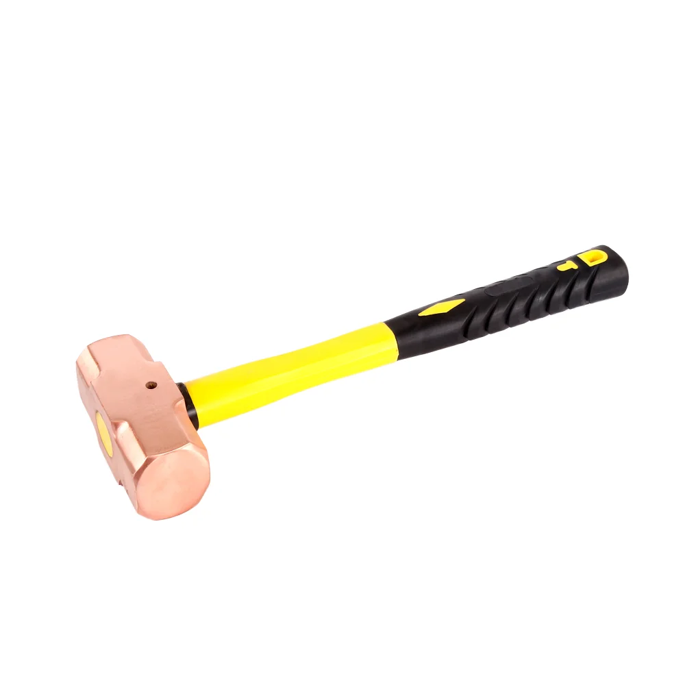 High Quality Explosion-Proof Tools Manufacturer's Octagonal Copper Hammer with Fiberglass Handle Hammer Design