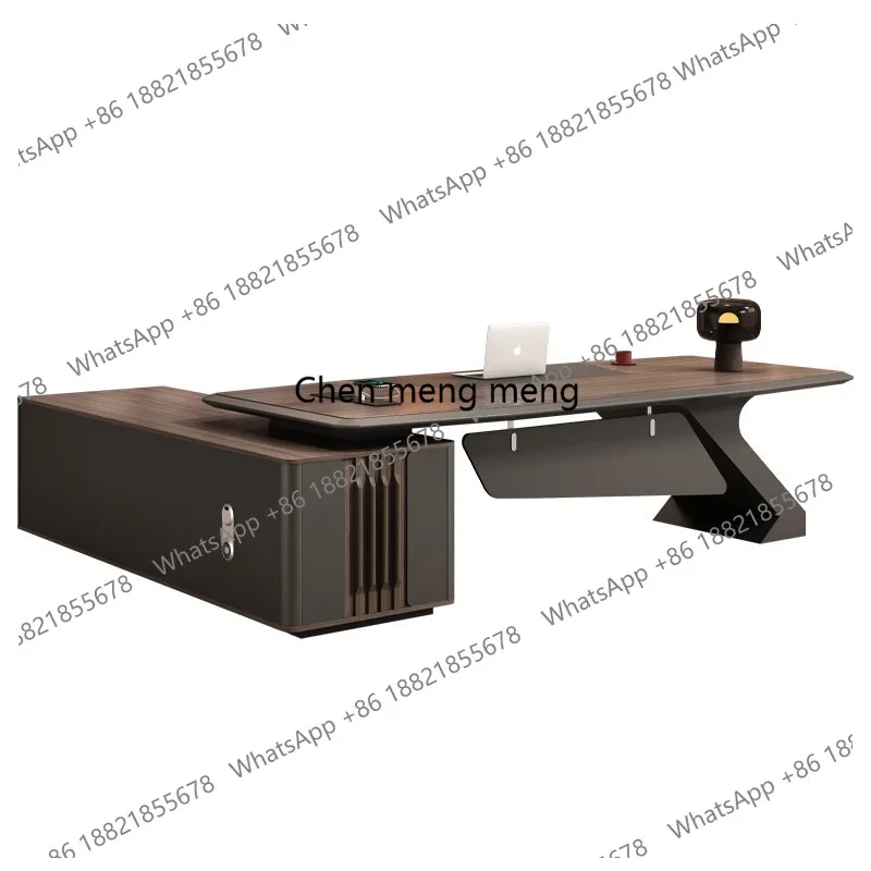 

Комплект офисной мебели: кресло руководителя и стол для начальника, простой современный дизайн, для руководителей и менеджеров.