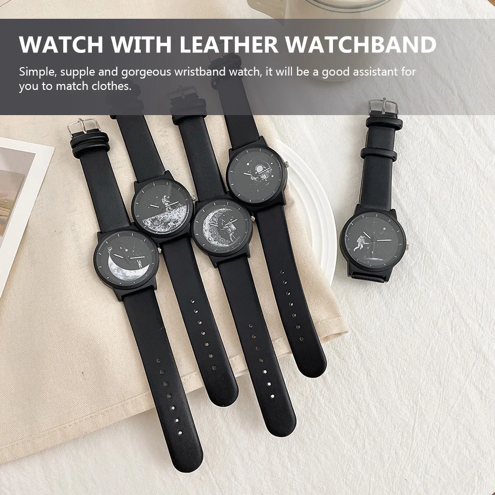 

Display Astronaut Watch Classic Belt Stylish Wristwatch for Men Women Holiday Gift Fashionable Watch for Women