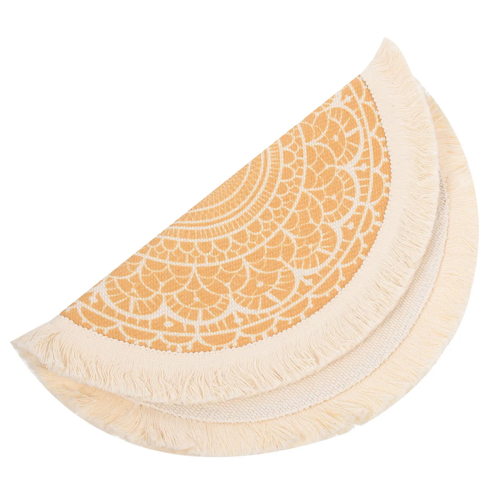 

Tassel Design Woven Placemat Decorative Table Coaster Home Restaurant Coffee Shop Cup Pad Heat Resistant Insulated Mat