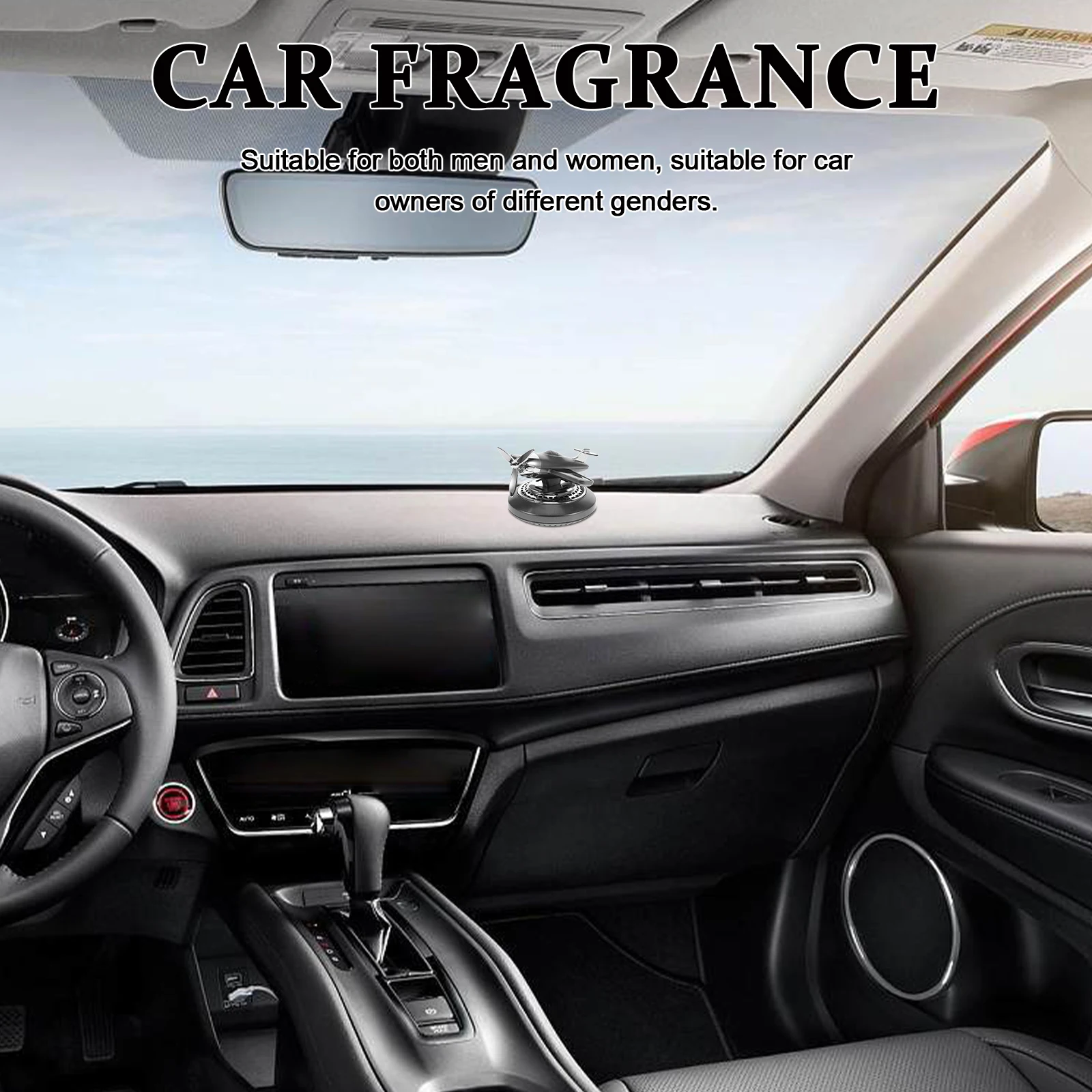 

Solar Powered Airplane Car Perfume Aromatherapy Solid Freshener Longlasting Dashboard Accessories Elegant Design Universal Fit