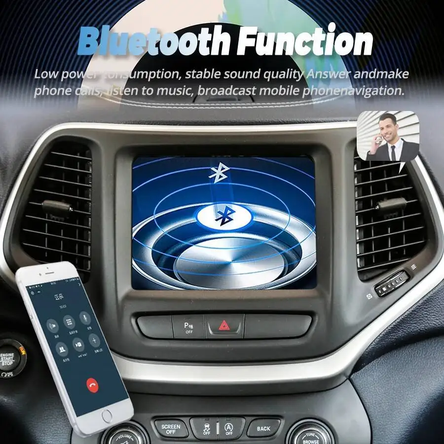 لسيارة جيب شيروكي 2014-2021 ستيريو نظام تحديد المواقع Carplay سيارة 8.4 بوصة أندرويد 15 شاشة مشغل فيديو الوسائط المتعددة Autoradio HeadUnit DSP 4G