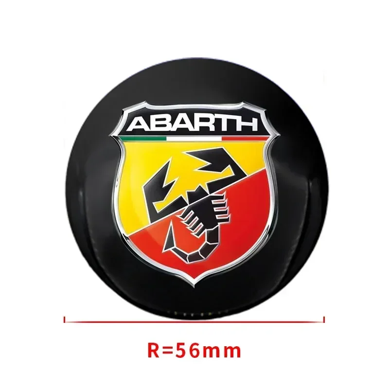 Car Hub Cap Badge sticker Wheel Center Hub Cap Logo Stickers For Abarth Punto 500 Tipo Stilo Palio Bravo Doblo Panda Ducato