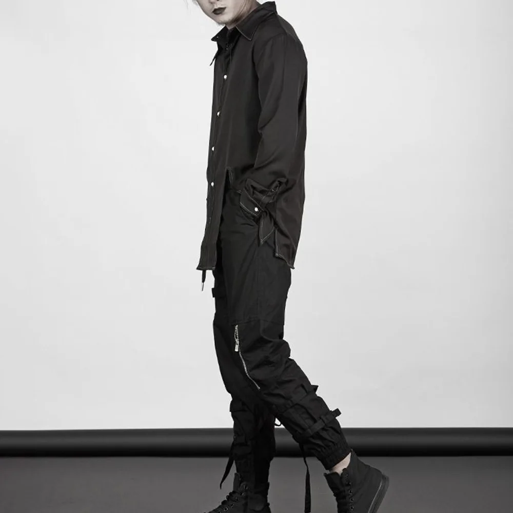 Herbst Neue Männer Asymmetrische Langarm-shirt Amerikanischen Retro Mode Trend Straße Hip-Hop Lose Beiläufige Nische männer tops 2025