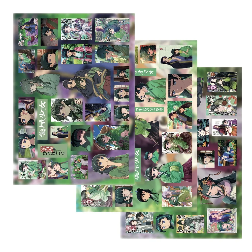 8Sheets The Apothecary Diaries Anime Collage Stickers Maomao Jinshi Scrapbook Decals for Phone Laptop Decor Collectible Fan Gift