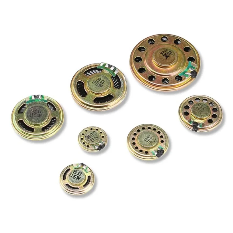 

10pcs 8R 0.5W Horn Loud Speaker Buzzer Ringer 20mm 23mm 28mm 30mm 40mm 50mm 8 ohm 0.5W Small loudspeaker