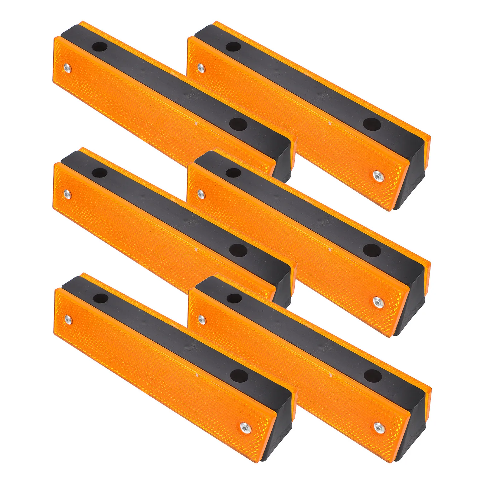 6pcs-rectangle-reflective-road-safety-signs-double-sided-yellow-for-outdoor-pavement-and-sidewalk-marking-high-visibility