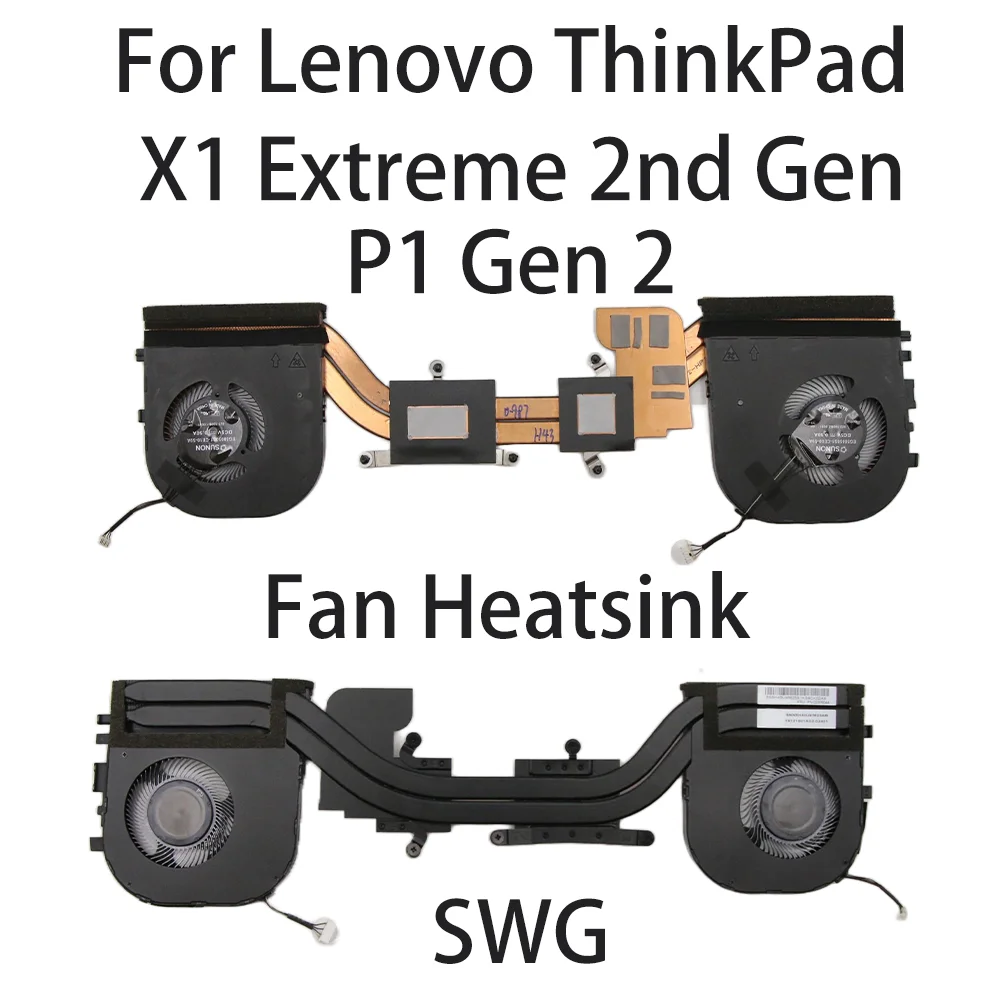 

Оригинальный вентилятор для ноутбука Lenovo ThinkPad P1 Gen 2 X1 Extreme 2nd Gen, радиатор, кулер для процессора, охлаждающий вентилятор FRU:02XR044 SWG